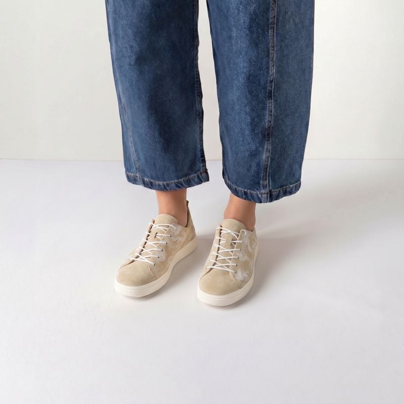 Think TURNA WOMEN Woman Sneakers low - Material: Leather in Beige