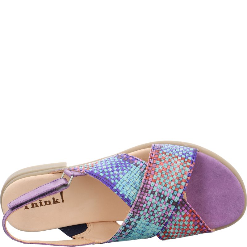 Think KAMAA Woman Strap sandal - Material: Leather in Multi Colour