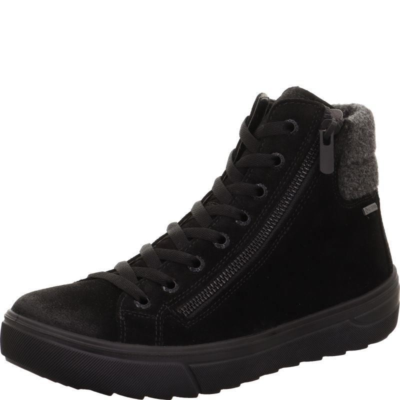 legero MILENA Damen Sneaker high - Material: Leder/Textil in Schwarz