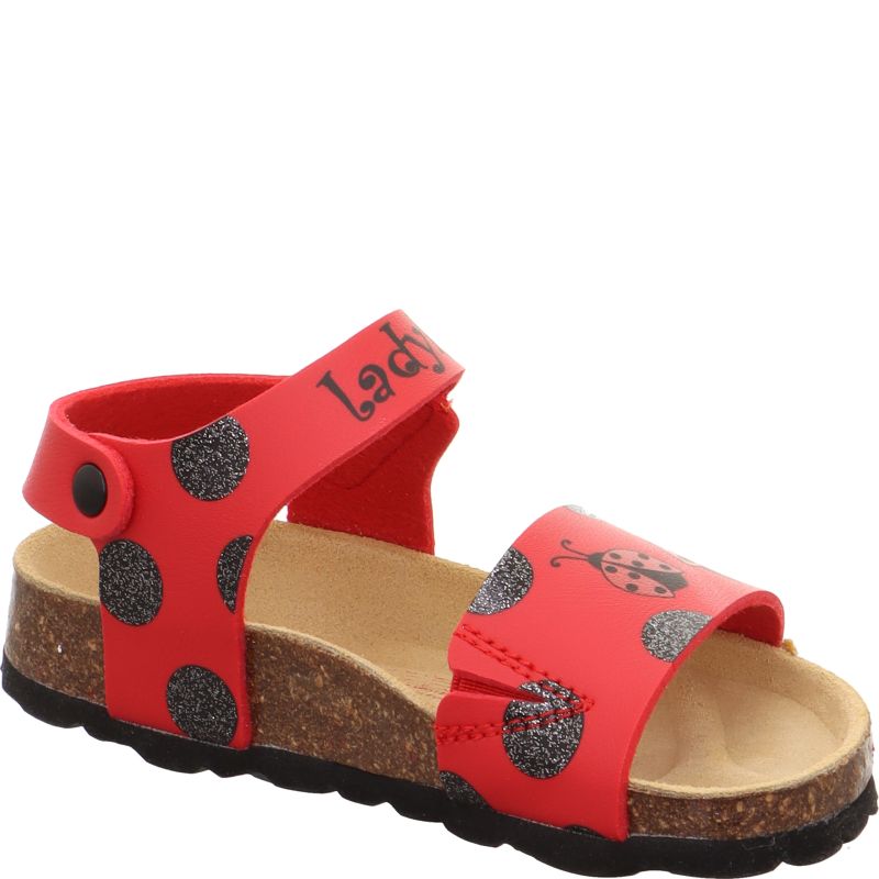 Superfit FUSSBETTPANTOFFEL Girls Sandal - Material: Sonstiges Material in Red