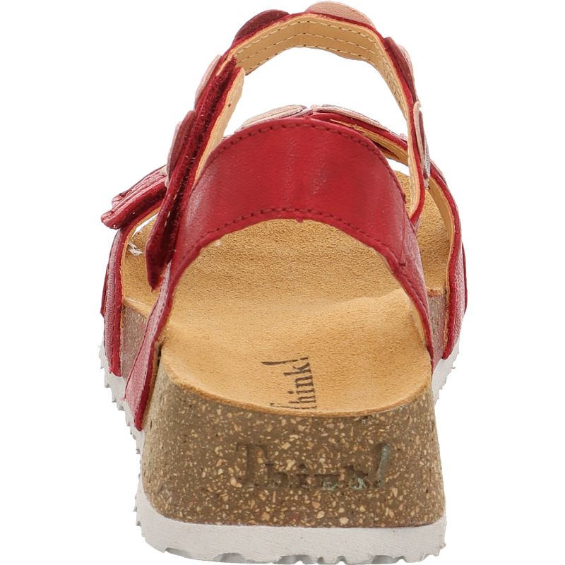 Think! KOAK Damen Riemchensandale - Material: Leder in Rot