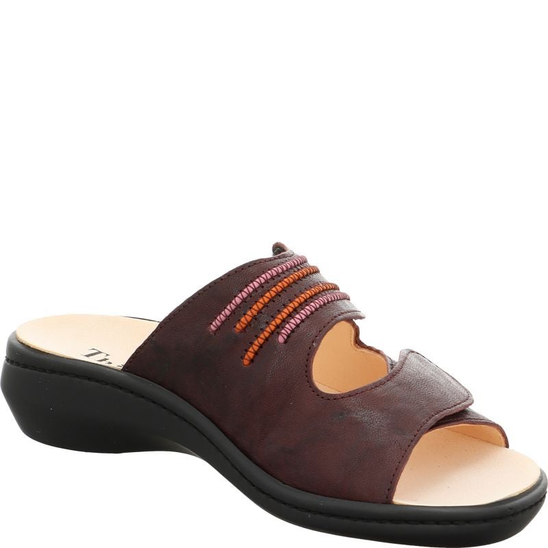 Think! CAMILLA Damen Pantolette - Material: Leder in Rot