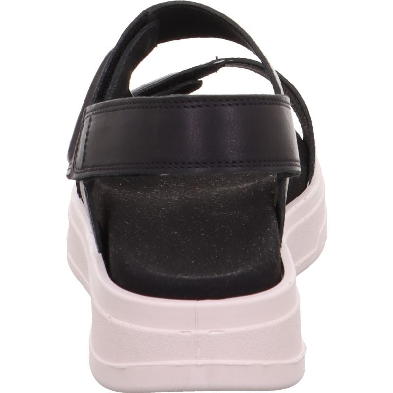 Legero SUNWALKER Damen Plateau-Sandale - Material: Leder in Schwarz