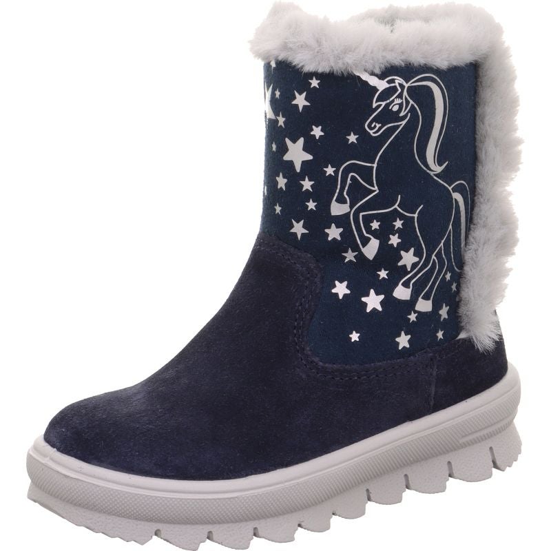 Superfit FLAVIA Girls Boot - Material: Leather/Textil in Blue