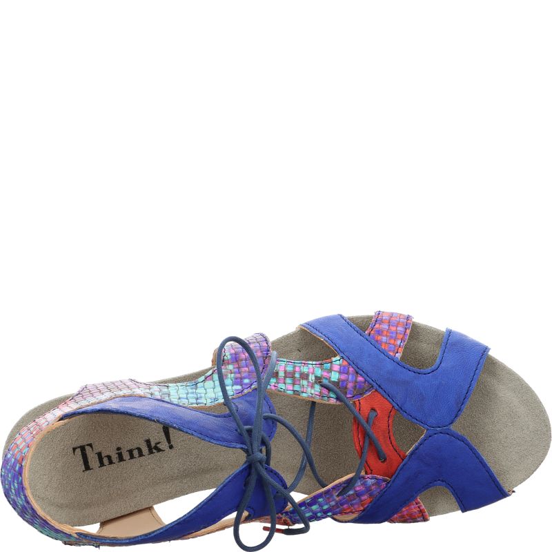 Think TRAUDI Woman Sandal - Material: Leather in Blue