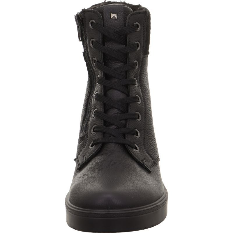 legero MYSTIC Damen Schnürboots - Material: Leder in Schwarz