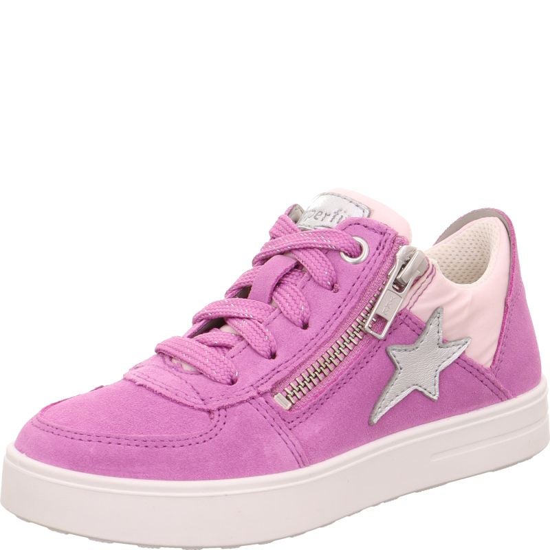 Superfit STELLA Mädchen Sneaker low - Material: Leder/Sonstiges Material/Textil in Lila