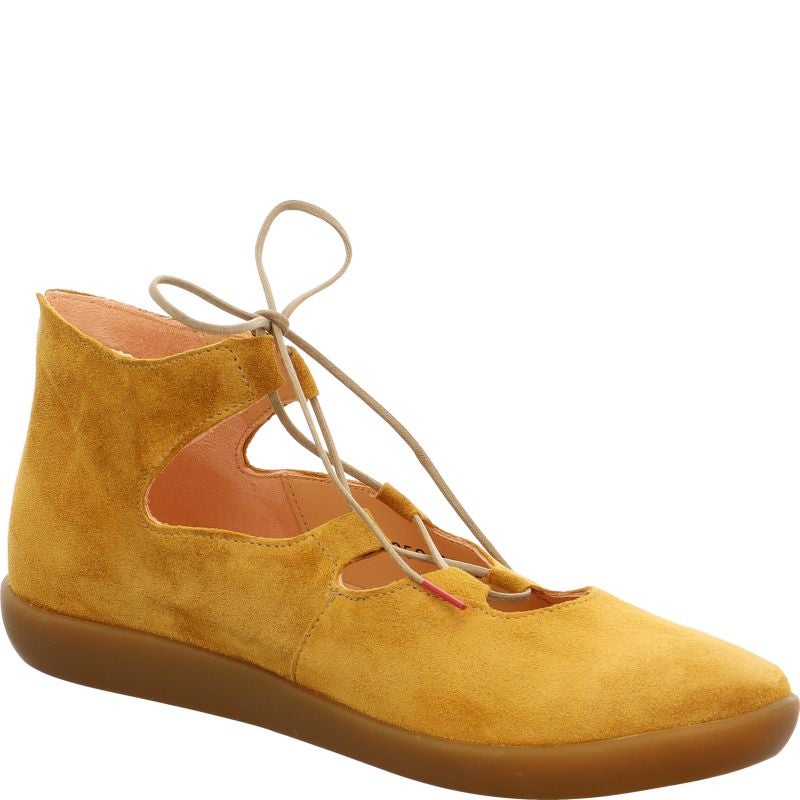 Think NATURE Woman Ballerina - Material: Leather in Brown