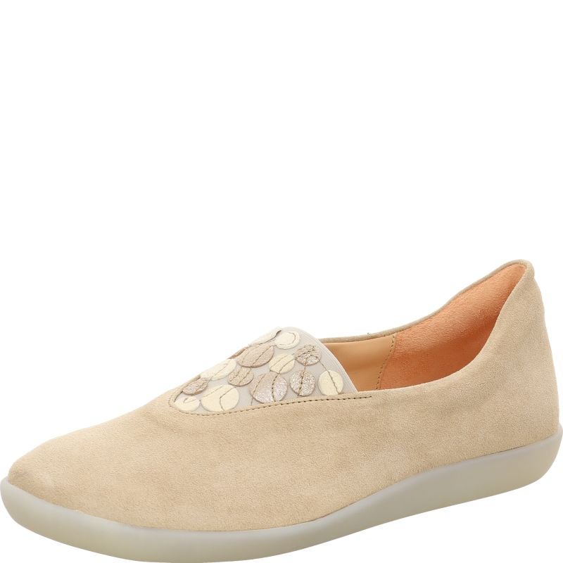 Think NATURE Ballerina - Material: Leather in Beige