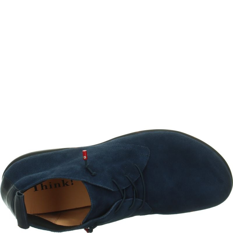 Think KONG HERREN Ankle boot - Material: Leather in Blue