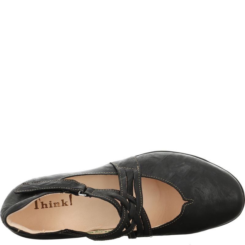 Think CHILLI DAMEN Woman Ballerina - Material: Leather in Black