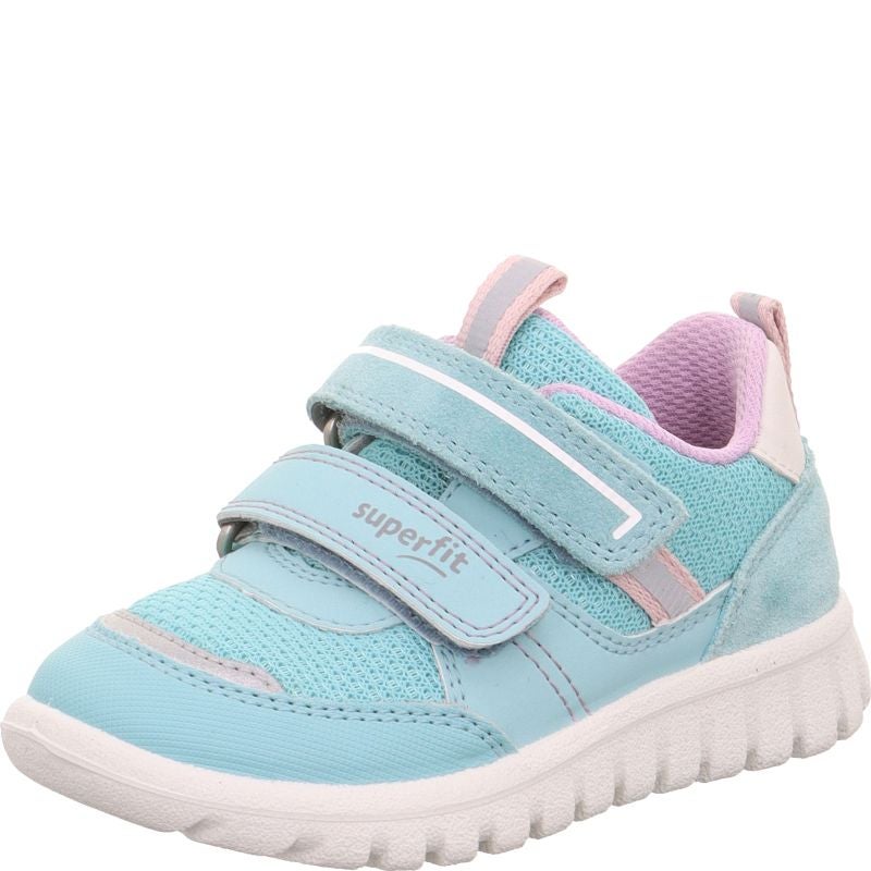 Superfit SPORT7 MINI Girls Sneakers low - Material: Leder/Sonstiges Material/Texti in Green
