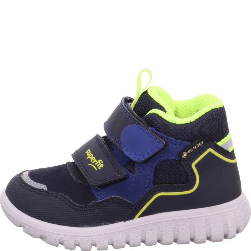 Superfit SPORT7 MINI Unisex, Jungen Sneaker high - Material: Leder/Sonstiges Material/Textil in Blau
