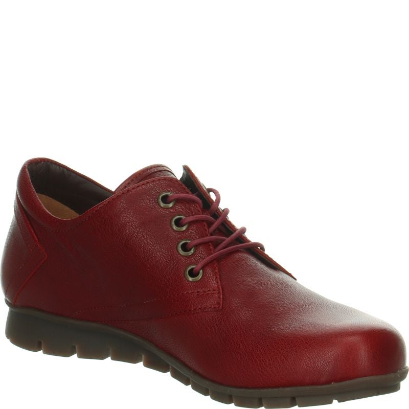 Think MENSCHA Lace up shoe - Material: Leather in Red