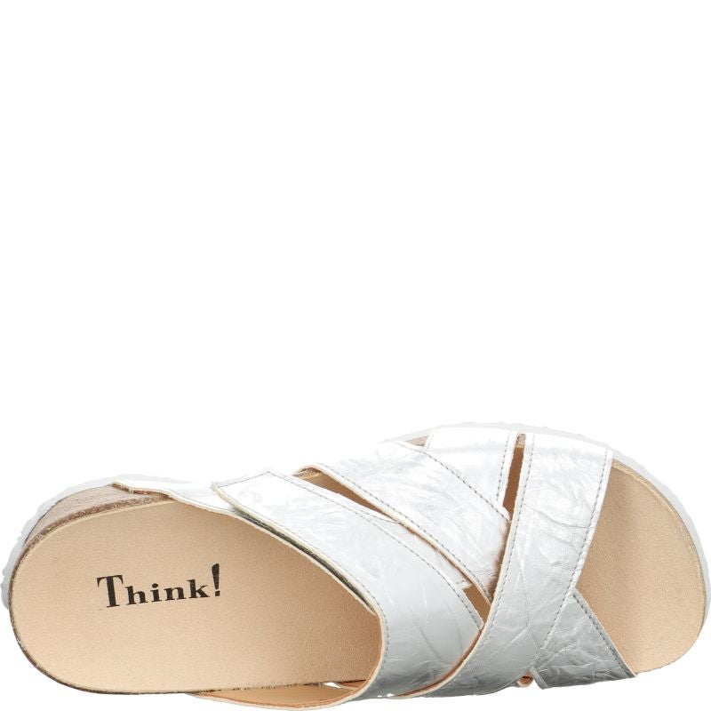 Think MIZZI DAMEN Mules - Material: Leather in Metallic