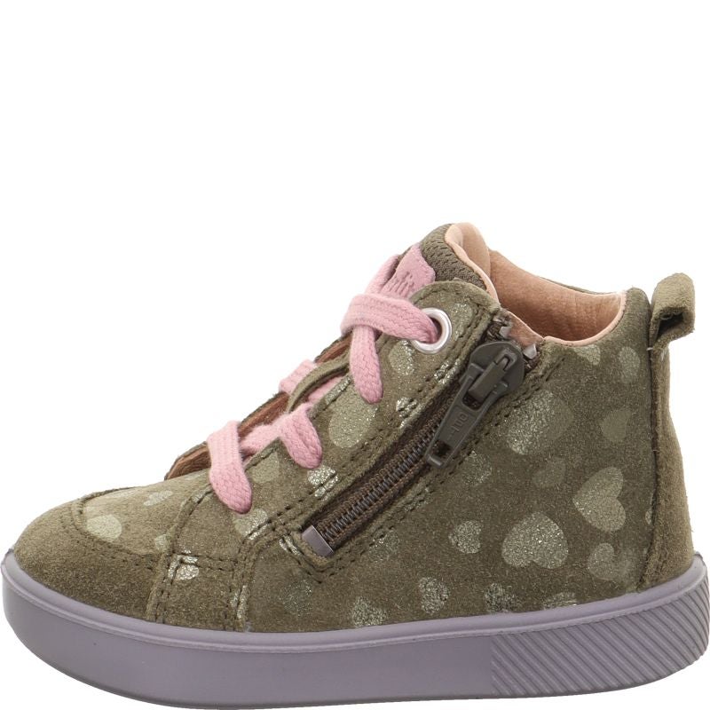 Superfit SUPIES Girls Sneakers high - Material: Leather/Textil in Green