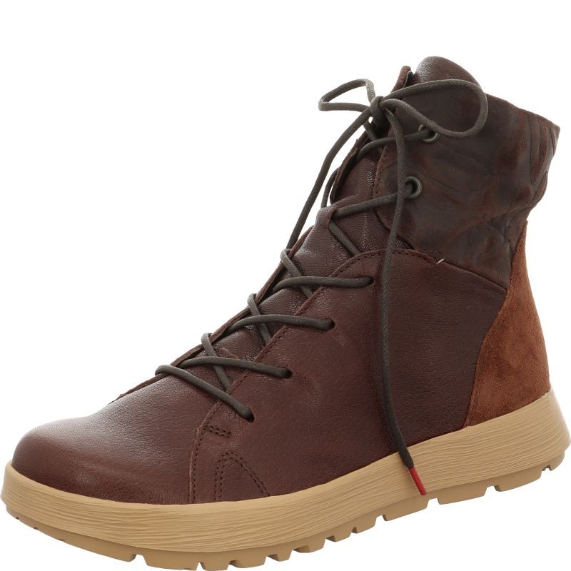 Think COMODA Woman Lace-up boot - Material: Leather in Brown