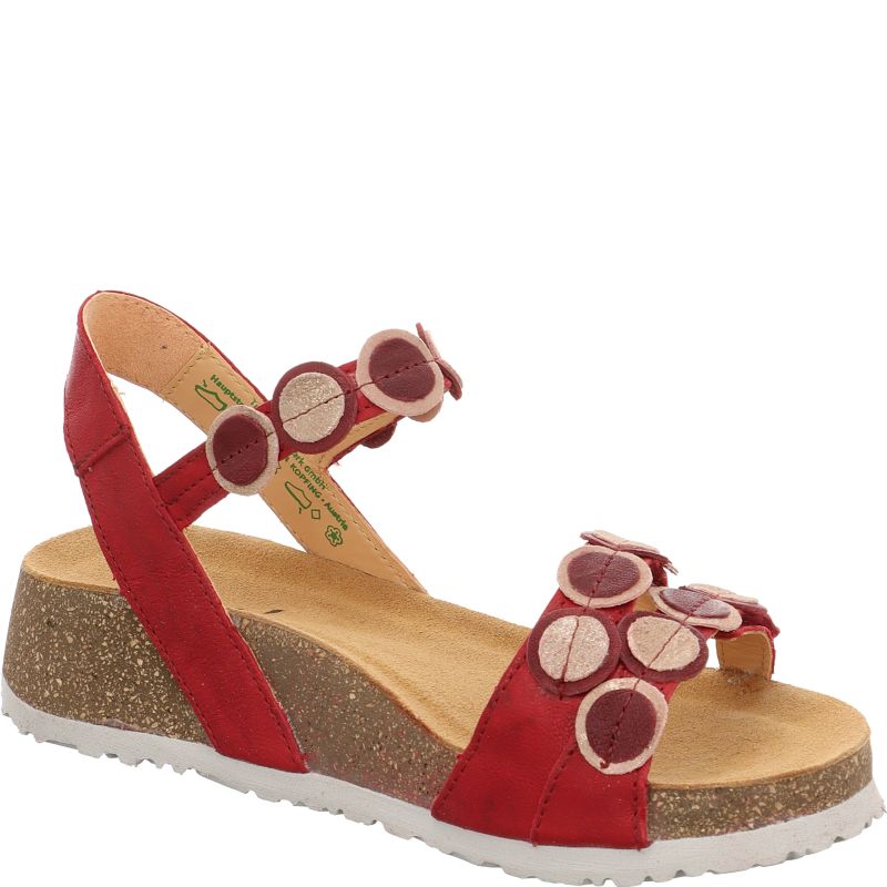 Think! KOAK Damen Riemchensandale - Material: Leder in Rot