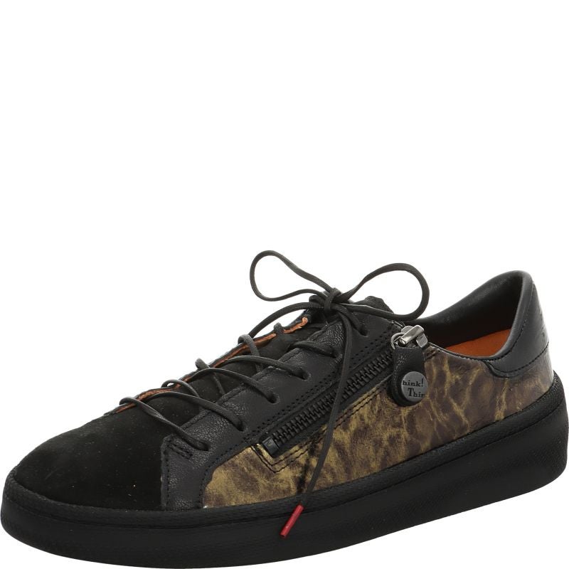 Think! KUMI Damen Sneaker low - Material: Leder in Schwarz