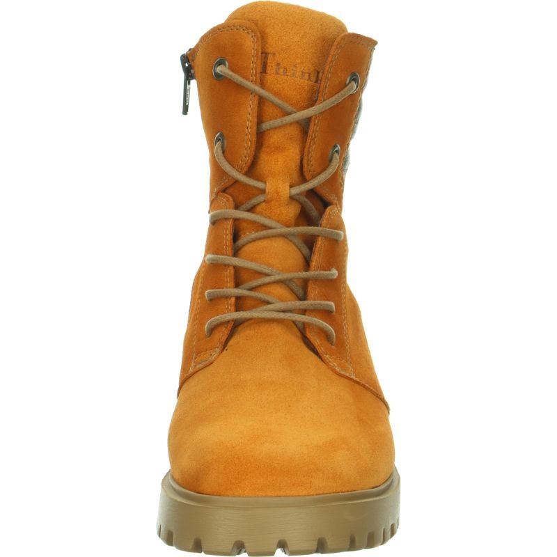 Think TRENTO Woman Ankle boot - Material: Leather in Yellow