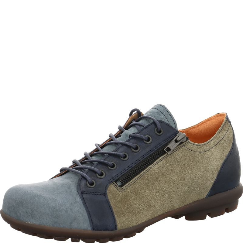 Think KONG HERREN Lace up shoe - Material: Leather in Blue