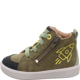 Superfit SUPIES Boys Sneakers high - Material: Leather/Textil in Green