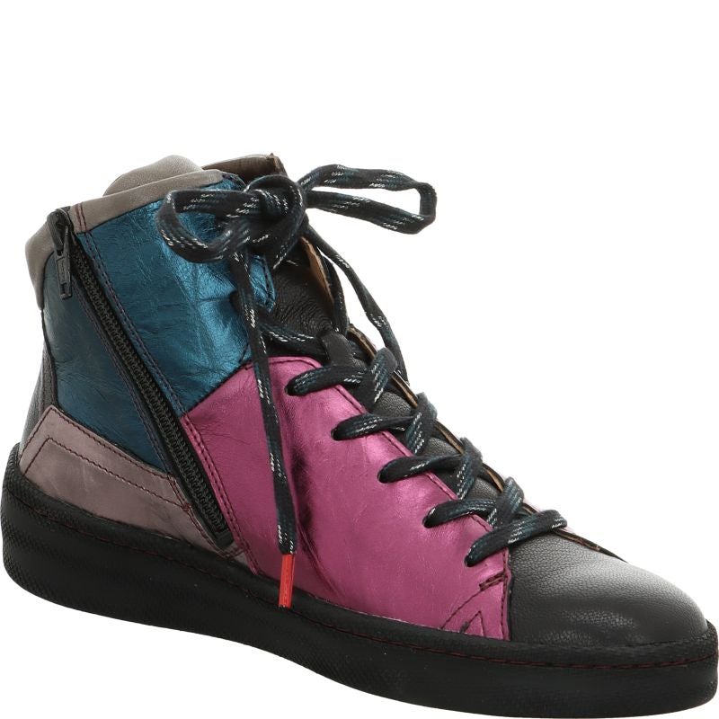 Think KUMI Woman Sneakers high - Material: Leather in Black