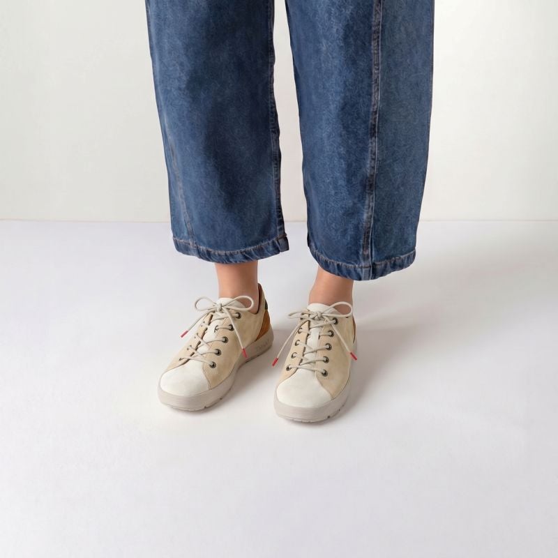 Think COMODA Woman Lace up shoe - Material: Leather in Beige