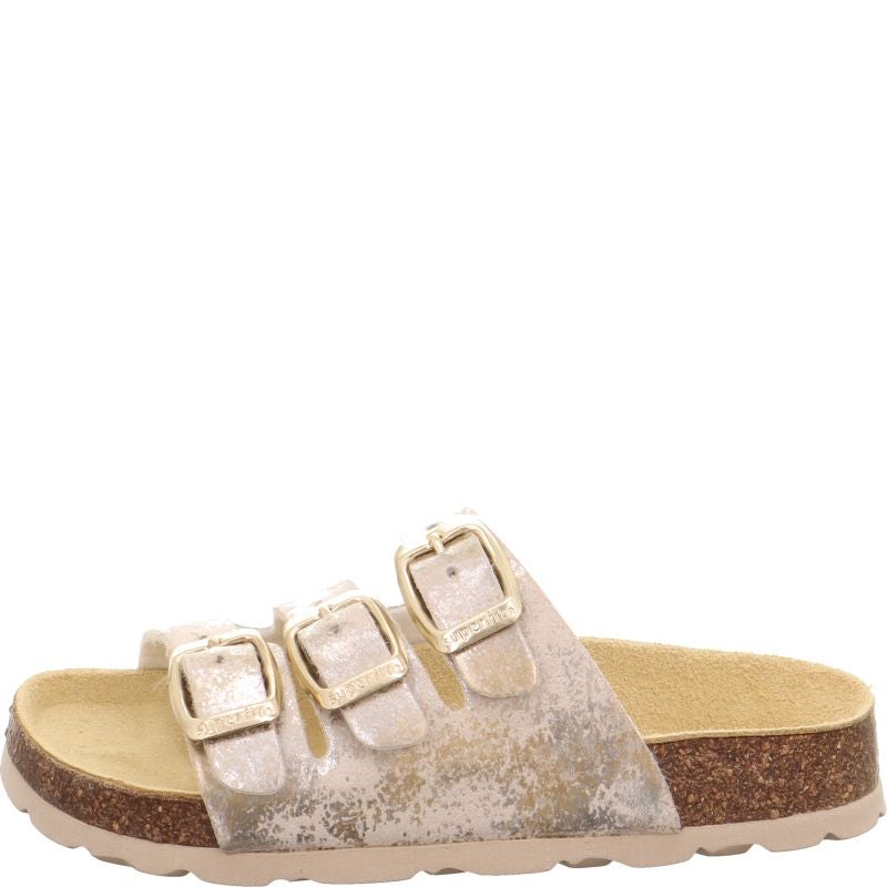 Superfit FUSSBETTPANTOFFEL Girls Slipper - Material: Sonstiges Material in Metallic