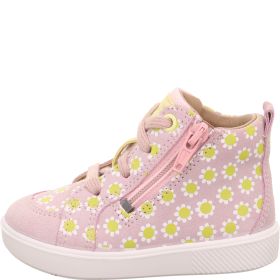 Superfit SUPIES Mädchen Sneaker high - Material: Leder/Textil in Rosa