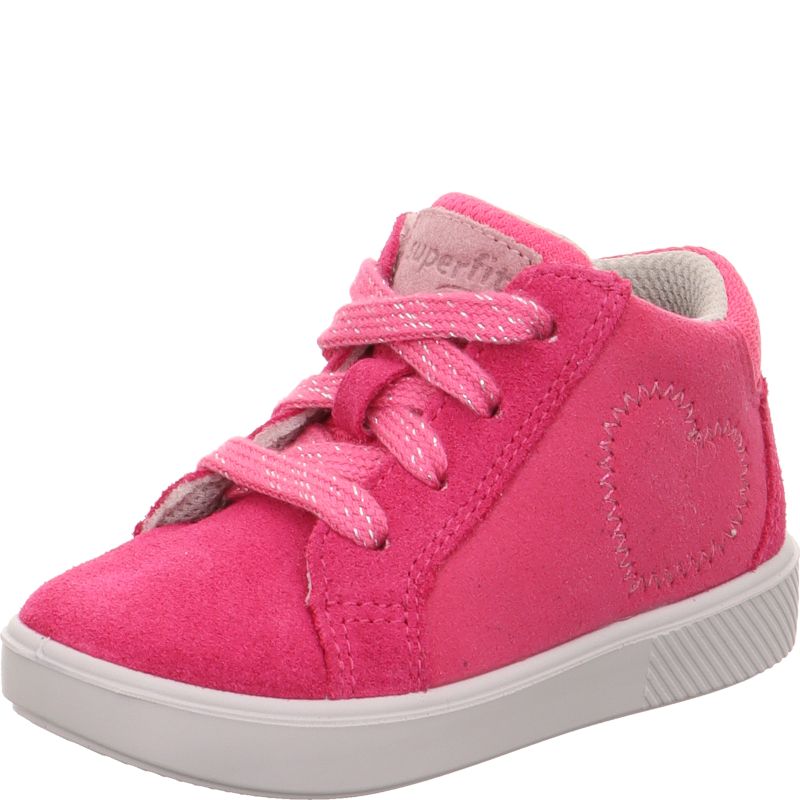 Superfit SUPIES Mädchen Sneaker high - Material: Leder/Sonstiges Material/Textil in Pink