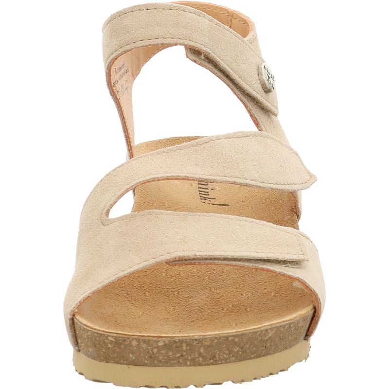 Think DUMIA Strap sandal - Material: Leather in Beige