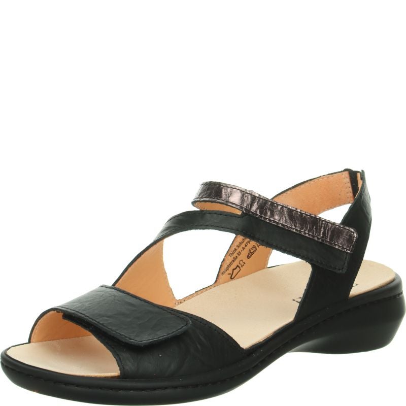 Think CAMILLA DAMEN Woman Strap sandal - Material: Leather in Black