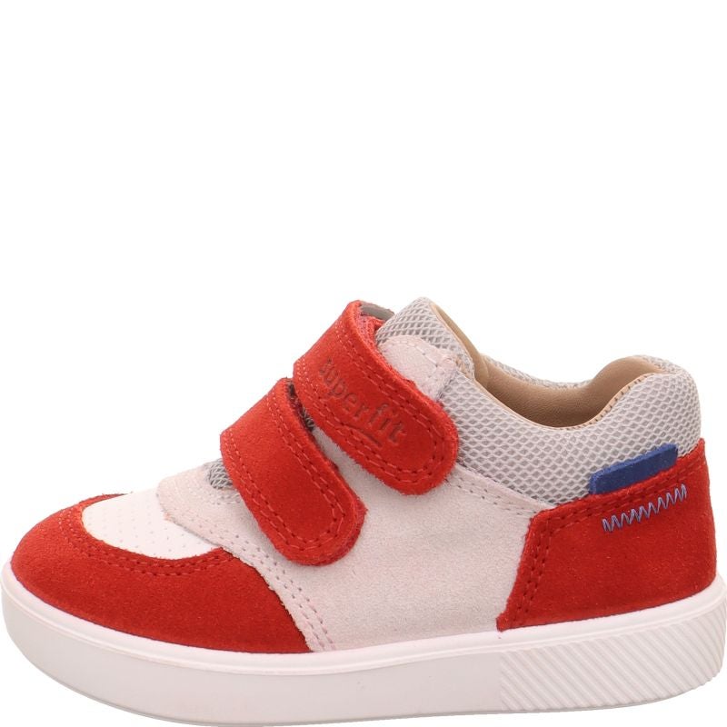 Superfit SUPIES Jungen Sneaker low - Material: Leder/Sonstiges Material/Textil in Rot