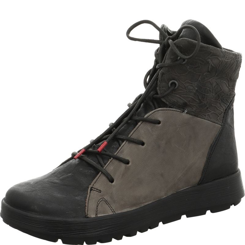Think! COMODA Damen Stiefelette - Material: Leder in Schwarz