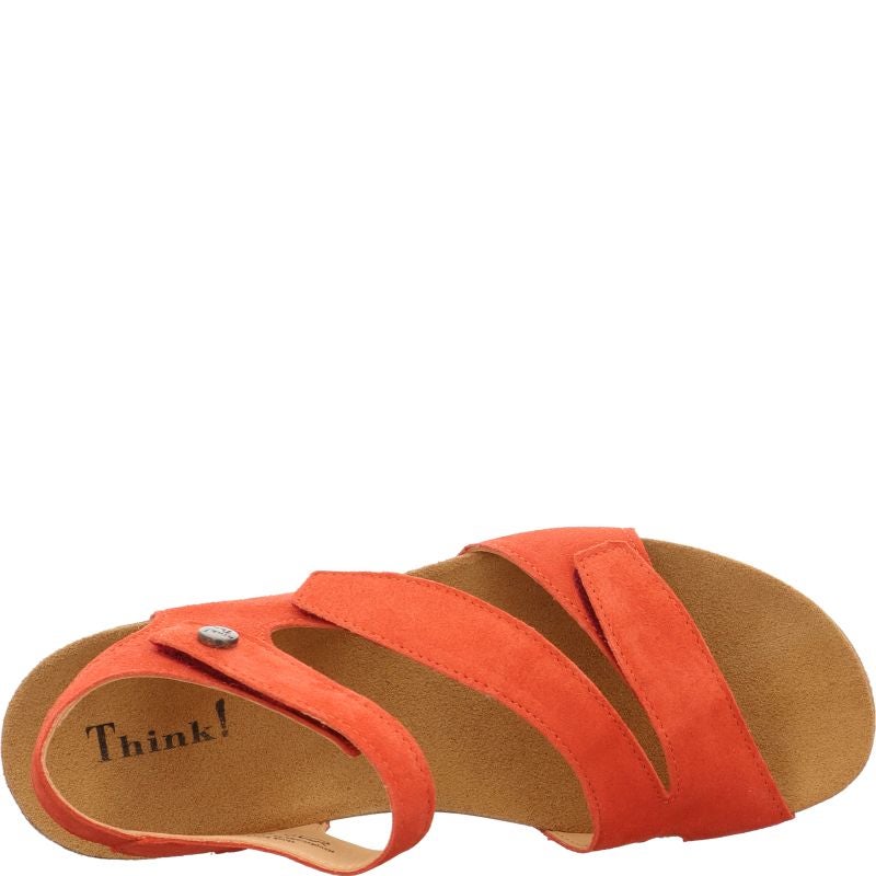 Think! DUMIA Damen Riemchensandale - Material: Leder in Rot