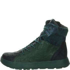 Think COMODA Woman Lace-up boot - Material: Leather in Blue