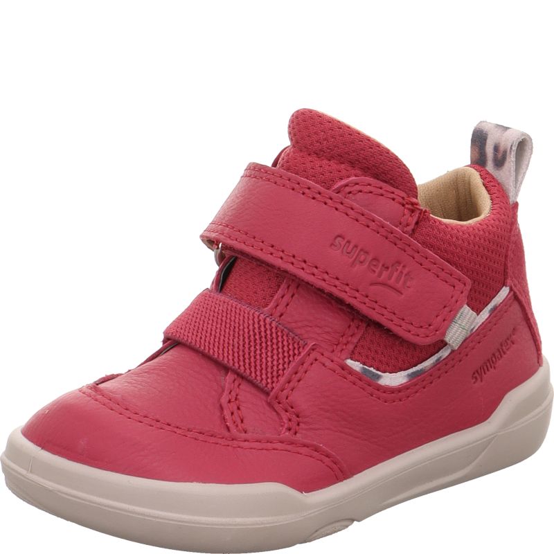 Superfit SUPERFREE Unisex | Girls Sneakers high - Material: Leather/Textil in Red