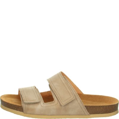 Think WOLFI Men Mules - Material: Leather in Beige