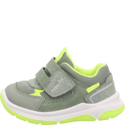 Superfit COOPER Unisex, Jungen Sneaker low - Material: Leder/Sonstiges Material/Textil in Grün