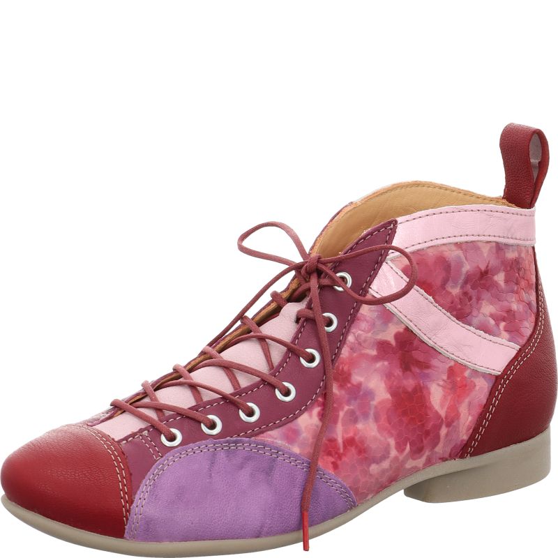 Think! GUAD2 Damen Ankle Boots - Material: Leder in Rosa
