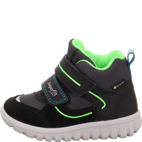 Superfit SPORT7 MINI Unisex | Jungen Sneaker high - Material: Leder/Sonstiges Material/Textil in Schwarz