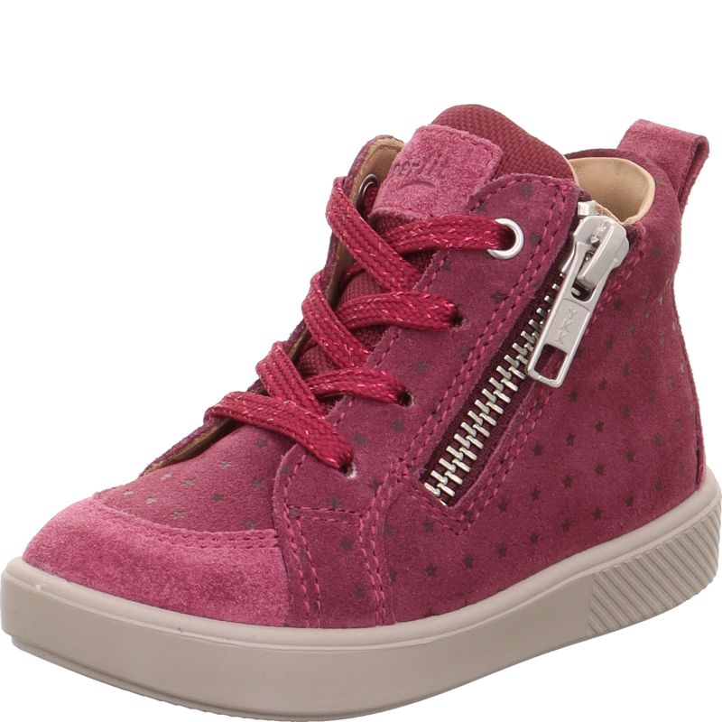 Superfit SUPIES Mädchen Sneaker high - Material: Leder/Textil in Rot