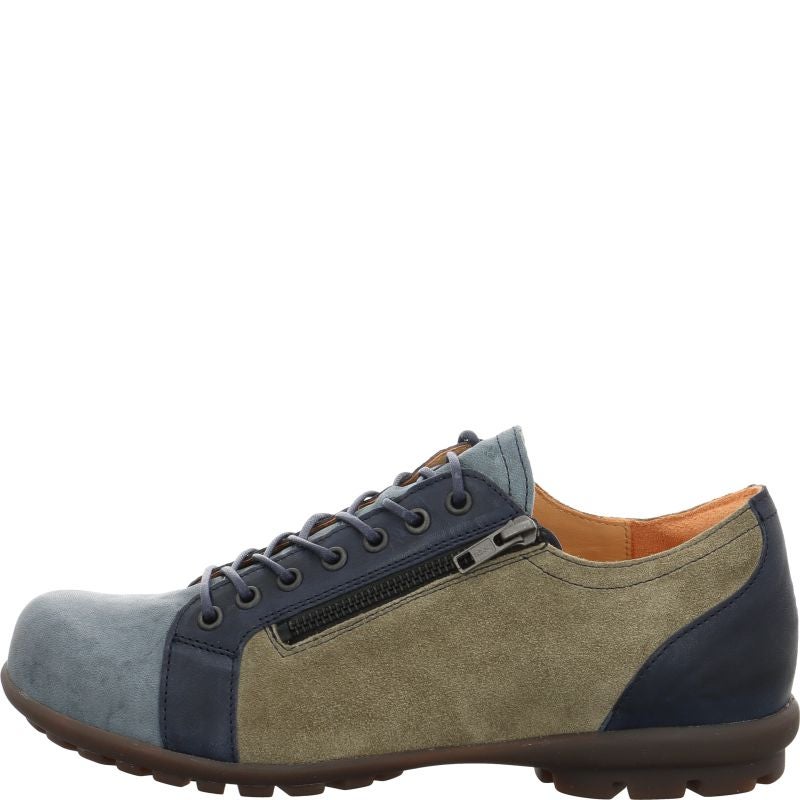 Think KONG HERREN Lace up shoe - Material: Leather in Blue
