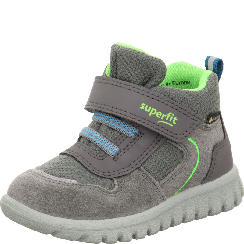 Superfit SPORT7 MINI Sneakers high - Material: Leder/Sonstiges Material/Texti in Green