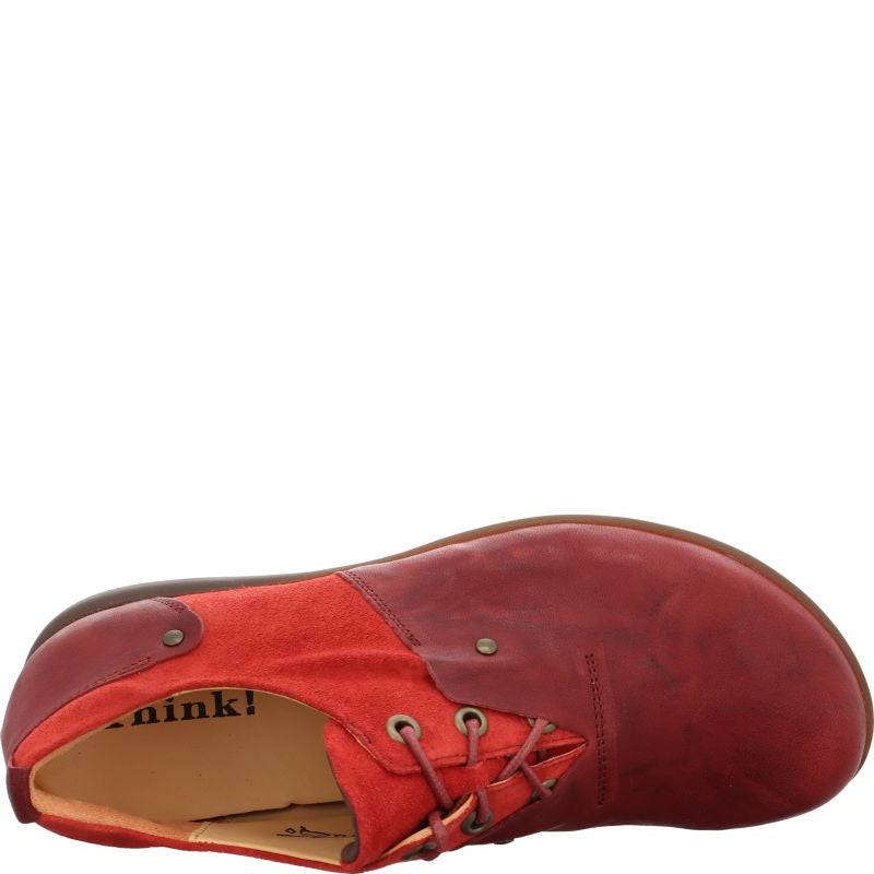 Think KONGHERREN Lace up shoe - Material: Leather in Red