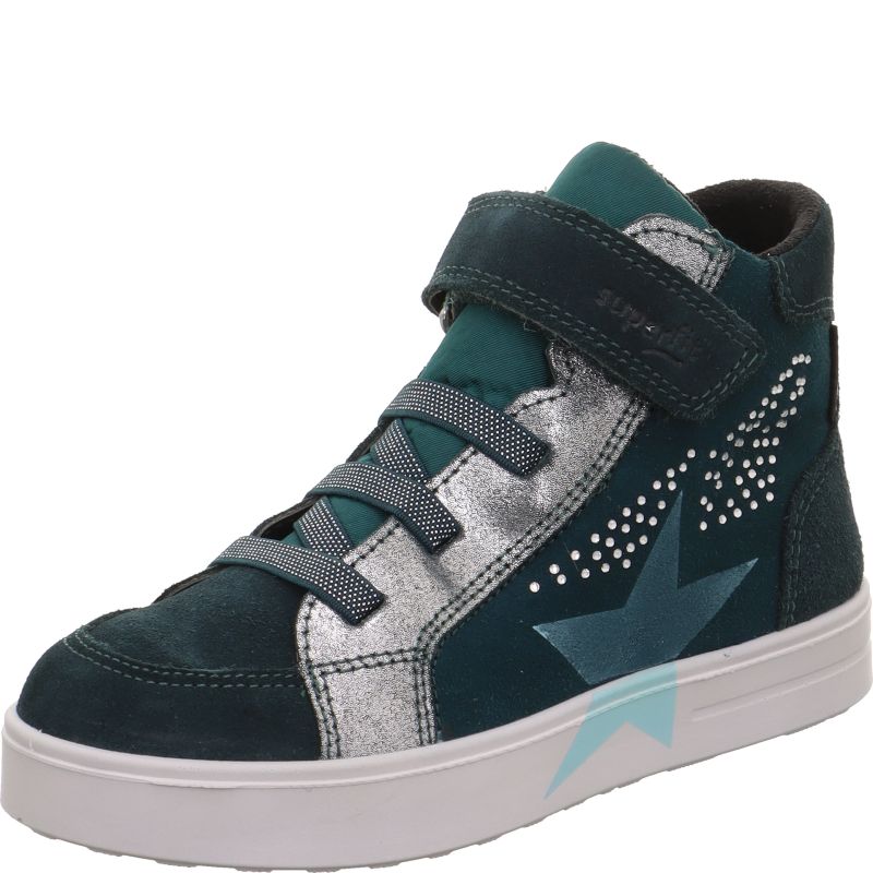 Superfit STELLA Mädchen Sneaker high - Material: Leder/Textil in Grün