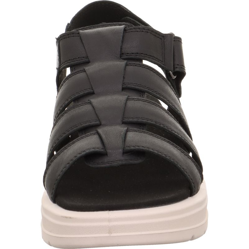 Legero SUNWALKER Damen Plateau-Sandale - Material: Leder in Schwarz