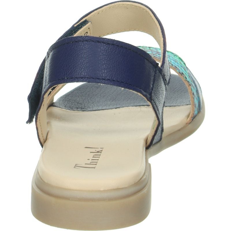 Think! KAMAA Damen Riemchensandale - Material: Leder in Blau
