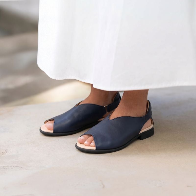 Think KAMAA Woman Strap sandal - Material: Leather in Blue